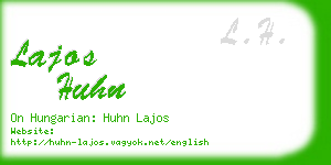lajos huhn business card